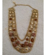 Vintage Necklace Choker 16&quot; Gold Tone ( Beautiful Vintage Necklace ) - £18.40 GBP