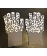 Temp-tations - Tara Gray Oven Safe Gloves with Silicone Accents 1 Pair L... - £14.85 GBP