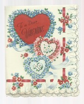 Vintage 1950&#39;s Die-Cut To A Dear Valentine Day Greeting Card - £4.66 GBP
