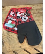 NEW Disney Mickey Mouse Christmas Red Plaid Oversized Oven Mitt Pot Hold... - $27.10 CAD