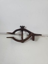 Vintage Bench Vice Clamp 7&quot; Leather Work Hobby Woodwork - $14.01