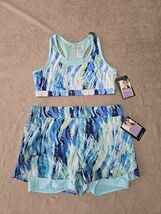 Avia NWT Activewear Set Sports Bra &amp; Shorts Youth Girls Sz XL 14-16 Teal... - $27.72