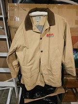 LL Bean Original Field Coat Barn Chore Canvas Brown Grey Lined Mens XL - £44.65 GBP