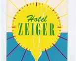 Hotel Zeiger Booklet The Smart Hotel at Fallsburg New York 1950&#39;s - £22.22 GBP