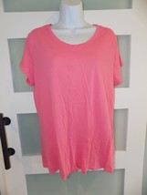 No Boundaries Pink SS T-Shirt Scoop Neck Size  XXXL (21) Women&#39;s - £11.66 GBP