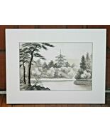 Vintage Japanese Silk Embroidered Art Print Tapestry Asian Oriental Land... - $2,277.33 MXN