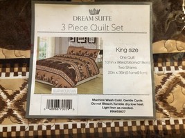 Dream Suite 3pc Full King Size Bear Mountain Quilt Set - £51.91 GBP