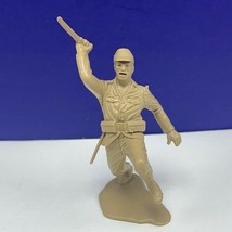 Marx toy soldier Japanese vtg ww2 wwii Pacific 1963 beige figure knife d... - $16.78
