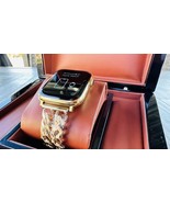 45MM Apple Watch Series 9 24k Gold Plated with a Chains Links Band - £1,045.10 GBP