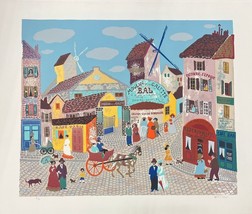 Farouche Unbenannt (Folk Kunst) Paris Moulin De La Gallete H/S Limitierte Kunst - £330.72 GBP
