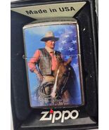 Limited  Production John Wayne Patriotic On Horse Zippo Lighter - $47.45