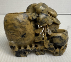 Miniature Carved Soapstone Double Vase - €32,48 EUR