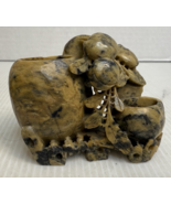 Miniature Carved Soapstone Double Vase - €32,48 EUR