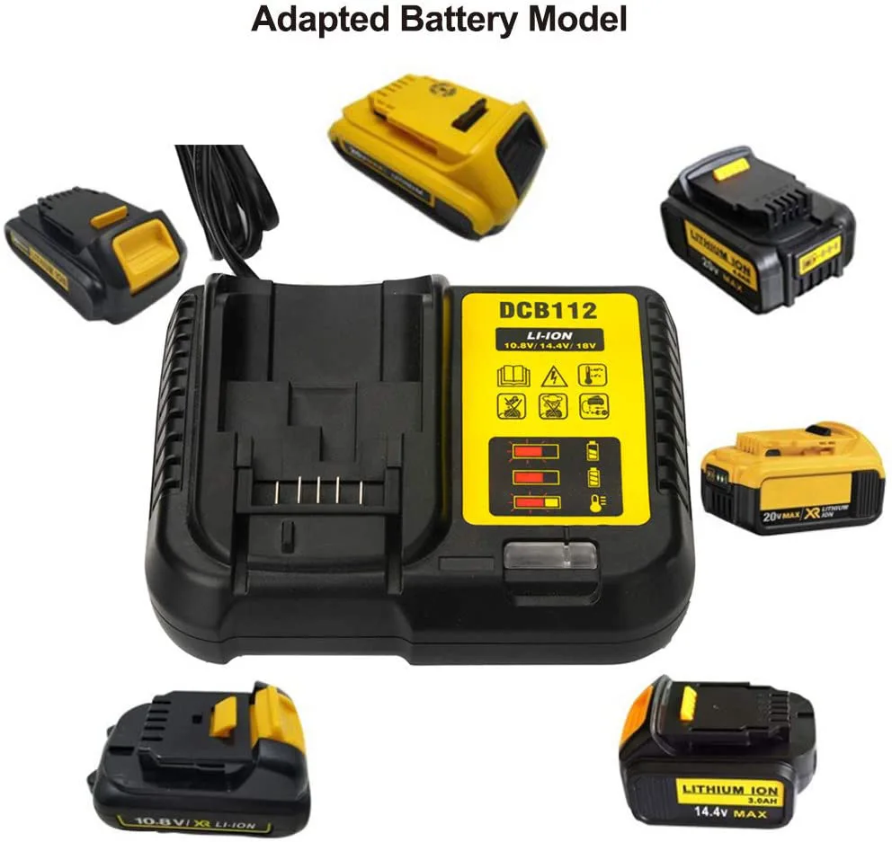 DCB112 Li-Ion Battery Charger for Dewalt 12 V 14.4V 18V Lithium Cells Battery Ch - £231.46 GBP