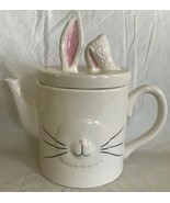 Whimsy Home by Magenta Ceramic Bunny Whiskers & Ears Teapot New - $32.99