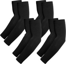 4 Pairs UV Sun Protection Arm Sleeves for Men Women, Compression Cooling - £8.44 GBP
