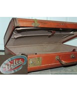 Vintage Brown Hardshell Suitcase 20"x13"x6.5" Luggage c1945 Delta Airlin... - $40.49