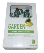 Garden Party String Lights Metal 10 Light Set Cactus Wired - £7.73 GBP