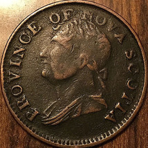 1832 Nova Scotia Halfpenny Token - Imitation - Rare Coin! - £33.18 GBP