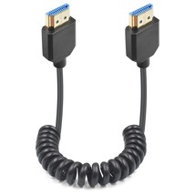 8K Hdmi Coiled Cable, Ultra Hd Hdmi To Hdmi Coiled Cable, Extreme Thin Hdmi 2.1  - £23.58 GBP