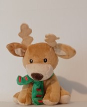 Scholastic Christmas Reindeer Deer Plush 5.5&quot; 2017 Tan Stuffed Animal  - £8.63 GBP