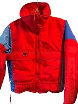 GT Sports Vintage Men’s M Red Puffer Coat Long Sleeve Winter Outdoor Tra... - £45.92 GBP