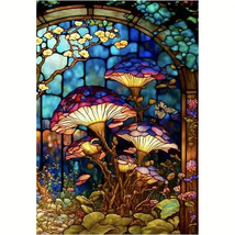 5D DIY Diamond Painting:  Frameless Stained Glass Style with Beautiful M... - $19.22
