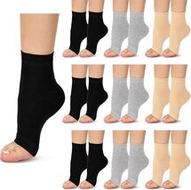 Breathable Toeless Socks for Women - 9 Pairs in Black, Gray, and Pale Ye... - $46.48