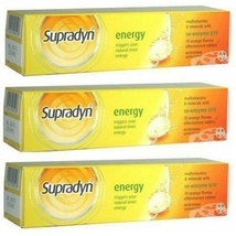 3 PACK Supradyn Energy Multivit and Minerals for Energy with Coenzyme Q10 15 Eff - £37.75 GBP