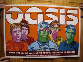 Oasis Affiche Concert Then Forum Octobre 17 - £141.04 GBP