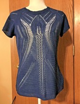 Ladies Small top open weave sweater NWOT Navy - $28.00