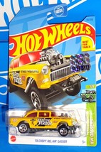 Hot Wheels 2023 Factory Set HW Gassers #110 &#39;55 Chevy Bel Air Gasser Yellow - £3.93 GBP