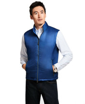 Brooks Brothers Men&#39;s 96998 Blue Ultra Light Down Vest Jacket Large L 7641-4 - £39.77 GBP