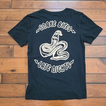 AFENDS T-Shirt Men&#39;s Size M Snake Bites Late Nights Tee Black - £15.53 GBP