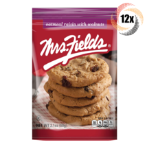 Full Box 12x Packs Mrs Fields Oatmeal Raisin With Walnuts Chewy Cookies | 2.1oz - £20.11 GBP