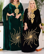 Fancy Wedding Caftan Velvet Islamic Georgette Moroccan Abaya  Dubai Gown Kaftan - £80.11 GBP