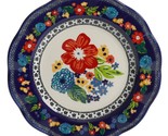 Set of Four (4) Pioneer Woman ~ Cobalt Dahlia ~ 10.7&quot; Dinner Plate ~ Sto... - £47.05 GBP