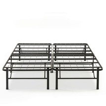 Queen size Folding Sturdy Metal Platform Bed Frame with Storage Space - $213.89