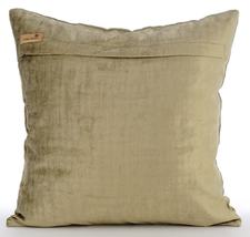 Crystals Maze Green Velvet Throw Pillow Covers 16&quot;x16&quot;, Sage Green Enigma - £36.01 GBP+