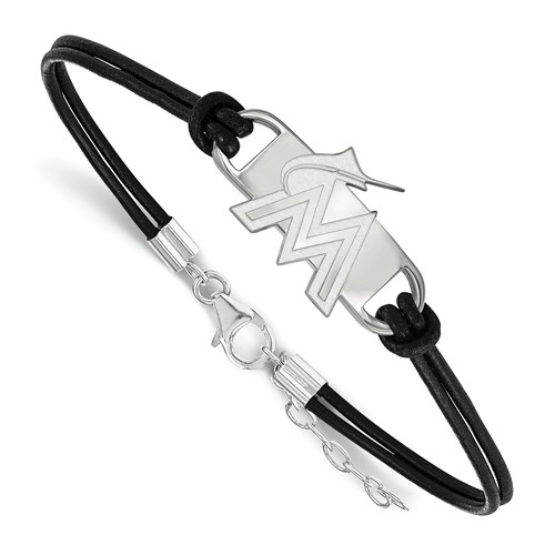 SS  Miami Marlins Small Center Leather Bracelet - $80.46