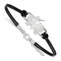 SS  Miami Marlins Small Center Leather Bracelet - £63.76 GBP