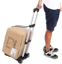 Hand Truck Portable Luggage Cart With Wheels &amp; Bungee Cord For Personal ... - £39.36 GBP