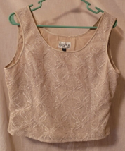 Women Kasper A.S.L Petite Dress Sleeveless Shirt Size 14P Lace Lined Ivo... - $14.99