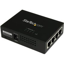 StarTech.com 4 Port Gigabit Midspan - PoE+ Injector - 802.3at and 802.3af - Wall - £153.46 GBP