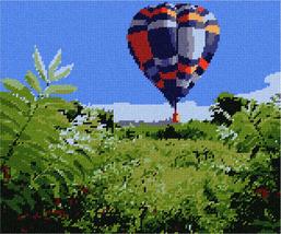 Pepita Needlepoint Canvas: Hot Air Balloon Over Meadow, 12&quot; x 10&quot; - £68.95 GBP+