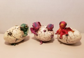 Dragons Hatchlings Resin Set of 3 Various Colors - £7.89 GBP