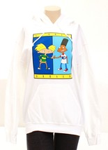 Gildan Arnold Gerald White Graphic Pullover Hoodie Sweatshirt Unisex Sma... - £39.81 GBP