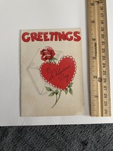 VTG Gibson Valentines Card Greetings On Valentine’s Day - £7.57 GBP