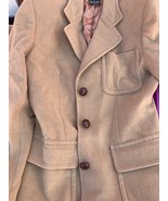 Vintage Coat Tan Women&#39;s Lauren Ralph Lauren Wool Coat Size 8 Peacoat - £47.37 GBP