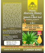 Oraganic Aloevera Honey With Flaxseed &amp;Black Seed Powerful Extracts 5 In 1 - £31.10 GBP
